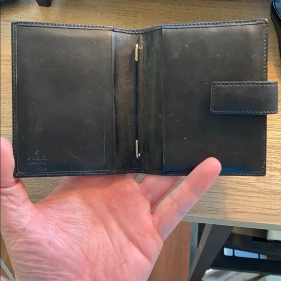 Gucci Canvas Leather Notepad Holder Card Case - Picture 2 of 4